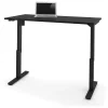 bestar Standing Desks<Universel 60"W Electric Height Adjustable Desk, Black (65867-18)