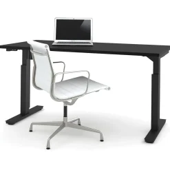 bestar Standing Desks<Universel 60"W Electric Height Adjustable Desk, Black (65867-18)