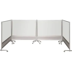 Best-Rite Dry Erase<D.O.C. Porcelain Mobile Dry-Erase Whiteboard, Anodized Aluminum Frame, 6' x 6' (661AG-DD)