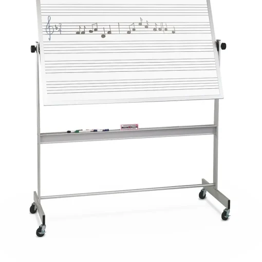 Best-Rite Dry Erase<Dual Sided Music Line Deluxe Reversible 4' x 8' Mobile Whiteboard (668AH-MM)