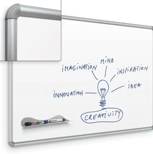 Best-Rite Dry Erase<Green-Rite Porcelain Dry-Erase Board, Silver Presidental Trim, 4' x 8'