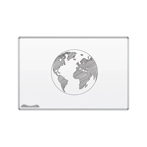 Best-Rite Dry Erase<Magne-Rite Steel Dry-Erase Whiteboard, Anodized Aluminum Frame, 4' x 4' (219PD)