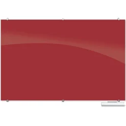 Best-Rite Dry Erase<Visionary Colors Magnetic Glass Dry Erase Whiteboard 47.24" x 70.87" Red (83845-Red)