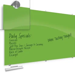 Best-Rite Dry Erase<Visionary Colors Magnetic Glass Dry Erase Whiteboard 47.24" x 94.49" Green (83846-Green)