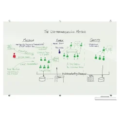 Best-Rite Dry Erase<Visionary Glass Dry-Erase Whiteboard, 4' x 3' (83844)