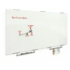 Best-Rite Dry Erase<Visionary Magnetic Glass Dry Erase Whiteboard with Exo Tray System, 47.24" x 94.49", White (83846-2X576)