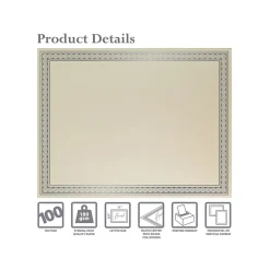 Better Office Awards & Certificates<Certificates, 11" x 8.5", Ivory/Silver, 100/Pack (64493-100PK)