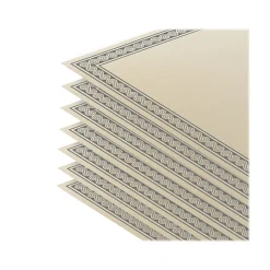 Better Office Awards & Certificates<Certificates, 11" x 8.5", Ivory/Silver, 100/Pack (64493-100PK)