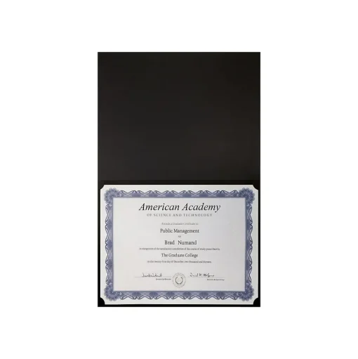 Better Office Awards & Certificates<Certificate Holders, 8.75" x 11.25", Black/Gold, 25/Pack (65251-25PK)