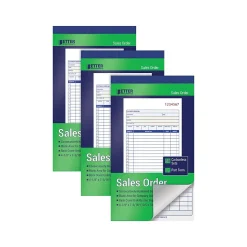 Better Office Business Forms<2-Part Carbonless Sales Order Book, 4.13" x 7.19", 50 Sets/Book, 3 Books/Pack (66003-3PK)