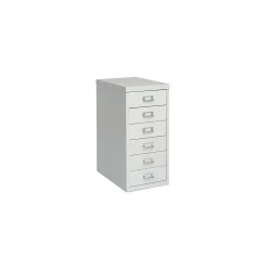 Bisley File Cabinets<® 6 Drawer Steel Desktop Multidrawer Cabinet, White