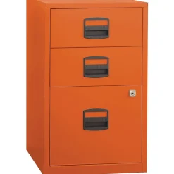 Bisley File Cabinets<3 Drawer Vertical File, Orange, Letter, 17''W (FILE3-OR)