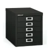 Bisley File Cabinets<® 5-Drawer Steel Desktop Multidrawer Storage Cabinet, Black (MD5-BK)