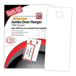 Blanke Business Cards<90 lbs. Index Digital Index Cover Door Hanger, 4.25" x 11", White, 100/Pack (LDH205X9WH)