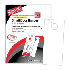 Blanks USA Business Cards<Door Hangers, 3.67" x 8 1/2", Matte, White, 50/Pack (LDH305FMWH)