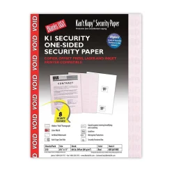 Blanks USA Security & Carbon<Kan't Kopy 8.5" x 11" Security Paper, 60 lbs., Red, 250 Sheets/Pack (KK12A1VRE)