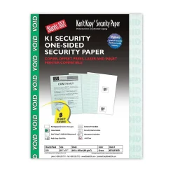 Blanks USA Security & Carbon<Kan't Kopy 8.5" x 11" Security Paper, 60 lbs., Green, 250 Sheets/Pack (KK12A1VGR)