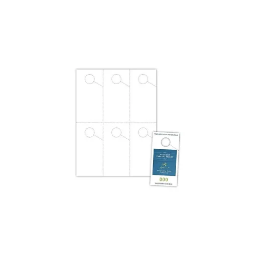 Blanks USA Business Cards<Blanks/USA 2 3/4" x 5 1/2" Digital Polyester Parking Pass Hangers, White, 300/Pack