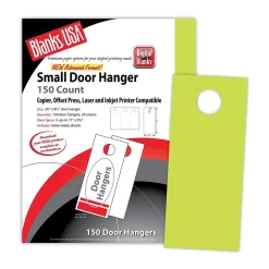 Blanke Business Cards<Blanks/USA® 3.67" x 8 1/2" 65 lbs. Digital Timberline Cover Door Hanger, Spring Green, 50/Pack