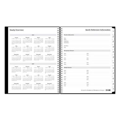 Blue Sky Grade Books<Weekly & Monthly Lesson Planner, 8.5" x 11" (134433-A23)