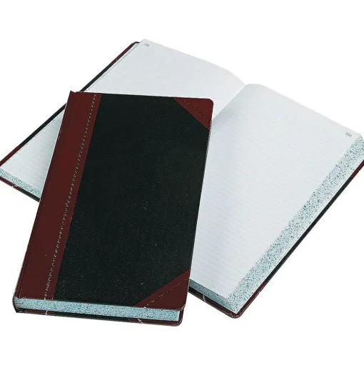 Esselte Accounting & Record Journals<Boorum & Pease 9 Series Record Book, 8.63"W x 14.13"H, Black, 250 Sheets/Book (9-500-R)