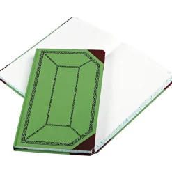 Esselte Accounting & Record Journals<Boorum & Pease Record Book, 7 5/8" x 12 1/2", Green, 150 Sheets/Book (67 1/8-300-R)