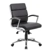 Boss Office Products Office Chairs<Boss CaresoftPlus Executive Series High Back Executive Chair with Metal Chrome Finish, Black (B9476-BK)