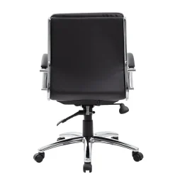 Boss Office Products Office Chairs<Boss CaresoftPlus Executive Series High Back Executive Chair with Metal Chrome Finish, Black (B9476-BK)