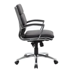 Boss Office Products Office Chairs<Boss CaresoftPlus Executive Series High Back Executive Chair with Metal Chrome Finish, Black (B9476-BK)