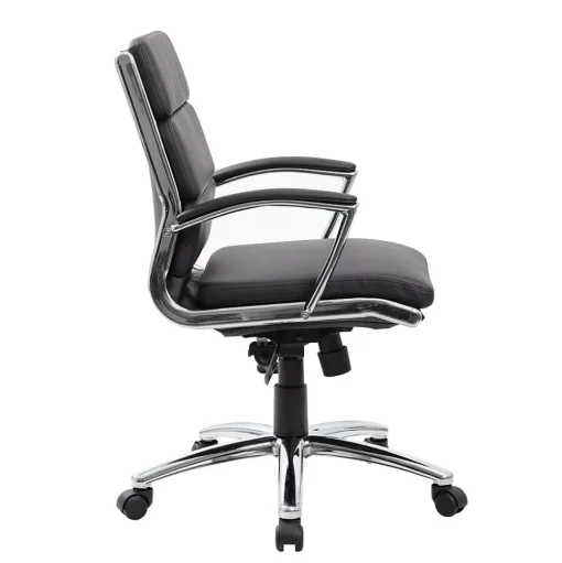 Boss Office Products Office Chairs<Boss CaresoftPlus Executive Series High Back Executive Chair with Metal Chrome Finish, Black (B9476-BK)