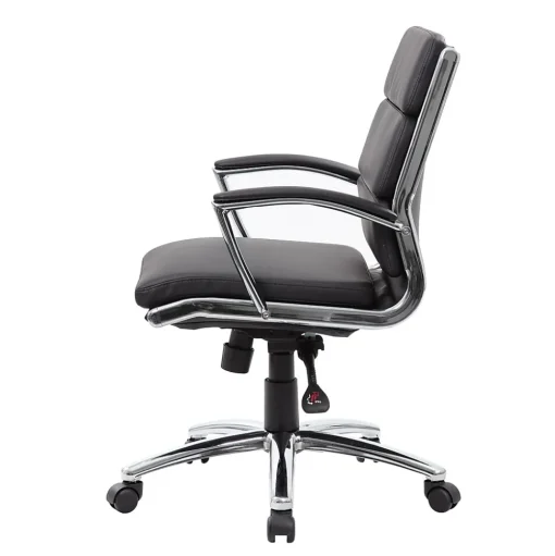 Boss Office Products Office Chairs<Boss CaresoftPlus Executive Series High Back Executive Chair with Metal Chrome Finish, Black (B9476-BK)