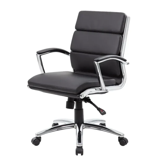 Boss Office Products Office Chairs<Boss CaresoftPlus Executive Series High Back Executive Chair with Metal Chrome Finish, Black (B9476-BK)