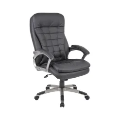 Boss Office Products Office Chairs<Boss Faux Leather Executive Chair, Black (B9331)