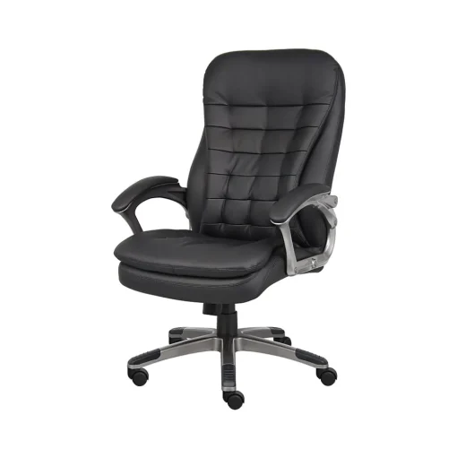Boss Office Products Office Chairs<Boss Faux Leather Executive Chair, Black (B9331)