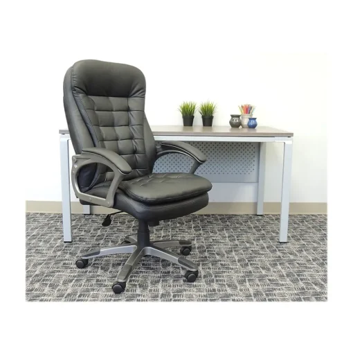 Boss Office Products Office Chairs<Boss Faux Leather Executive Chair, Black (B9331)