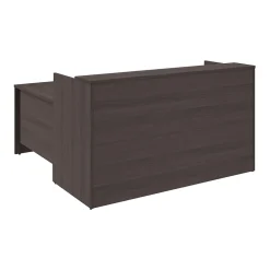 Bush Business Furniture Office Desks<Arrive 72"W L Shaped Reception Desk with Shelf, (ARV006SG)