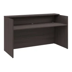 Bush Business Furniture Office Desks<Arrive 72"W Reception Desk with Shelf, (AVD172SGK)