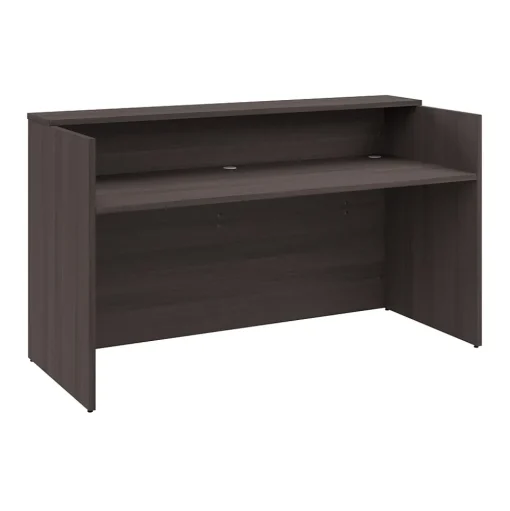 Bush Business Furniture Office Desks<Arrive 72"W Reception Desk with Shelf, (AVD172SGK)
