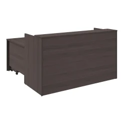 Bush Business Furniture Office Desks<Arrive 72"W L Shaped Reception Desk with Shelf and Mobile File Cabinet, (ARV007SG)
