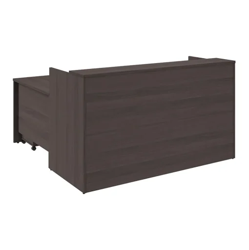 Bush Business Furniture Office Desks<Arrive 72"W L Shaped Reception Desk with Shelf and Mobile File Cabinet, (ARV007SG)