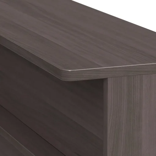 Bush Business Furniture L-Desks<Arrive 60"W L Shaped Reception Desk with Shelf, (ARV003SG)