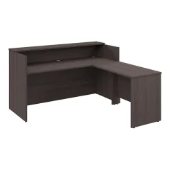 Bush Business Furniture L-Desks<Arrive 72"W L Shaped Reception Desk with Shelf, (ARV006SG)