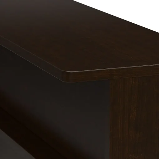 Bush Business Furniture L-Desks<Arrive 60"W L Shaped Reception Desk with Shelf, (ARV003MR)