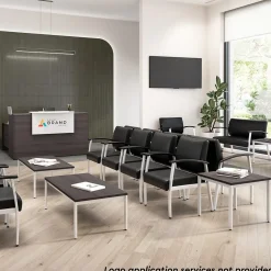 Bush Business Furniture L-Desks<Arrive 72"W L Shaped Reception Desk with Counter and Mobile File Cabinet, (ARV010SG)