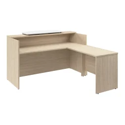 Bush Business Furniture L-Desks<Arrive 72"W L Shaped Reception Desk with Counter, (ARV009NE)