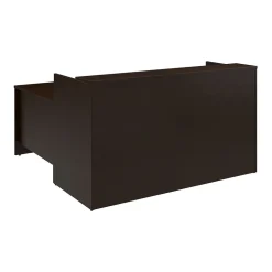 Bush Business Furniture L-Desks<Arrive 72"W L Shaped Reception Desk with Shelf, (ARV006MR)