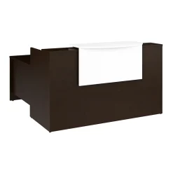 Bush Business Furniture L-Desks<Arrive 72"W L Shaped Reception Desk with Counter, (ARV009MR)