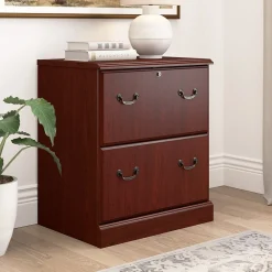 Bush Business Furniture File Cabinets<Arlington 2-Drawer Lateral File Cabinet, Harvest Cherry (WC65554-03)