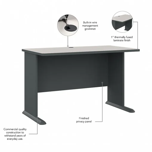 Bush Business Furniture Computer Desks<Cubix 48"W Desk, (WC8448A)