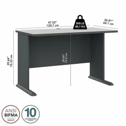 Bush Business Furniture Computer Desks<Cubix 48"W Desk, (WC8448A)